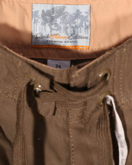 Quiksilver Plaid Board Swim Trunks Brown Short