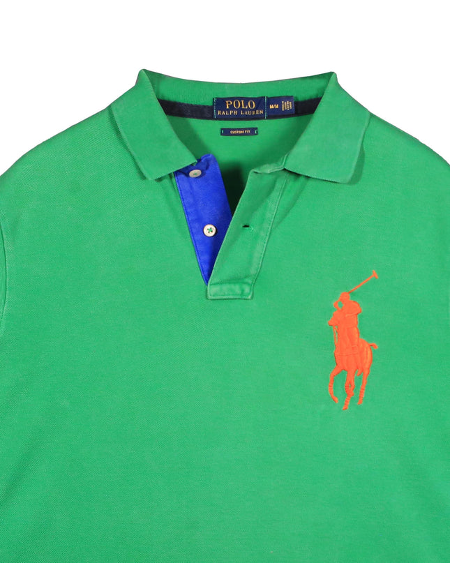 Ralph Lauren Green with Big Pony Logo Custom Fit Polo Shirt
