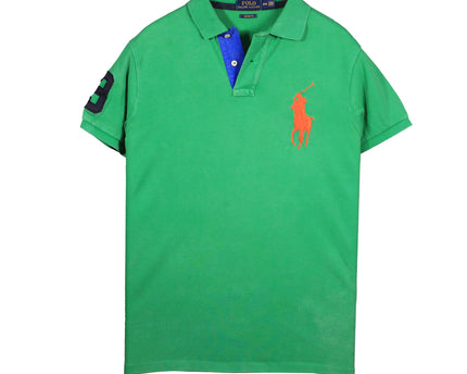Ralph Lauren Green with Big Pony Logo Custom Fit Polo Shirt
