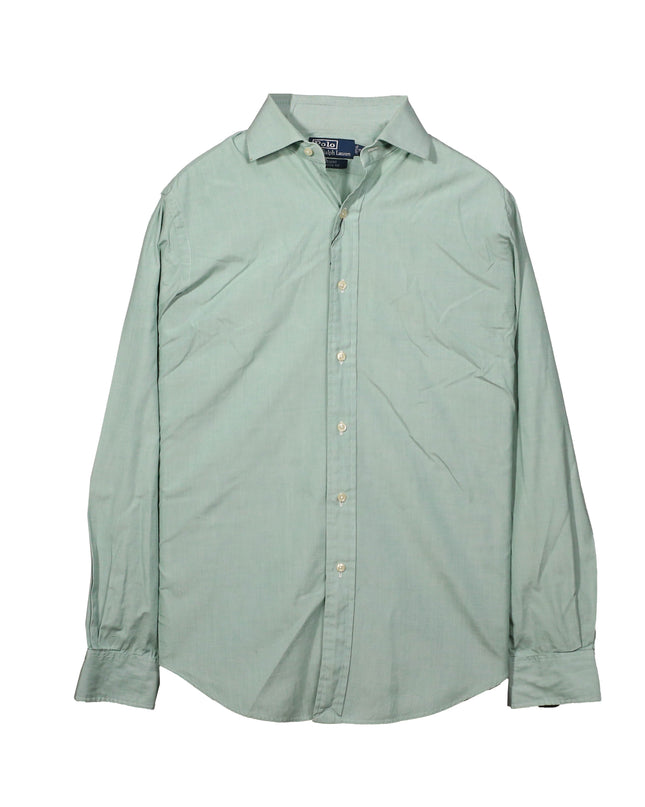 Ralph Lauren Regent Custom Fit Button-Up Oxford Green Shirt