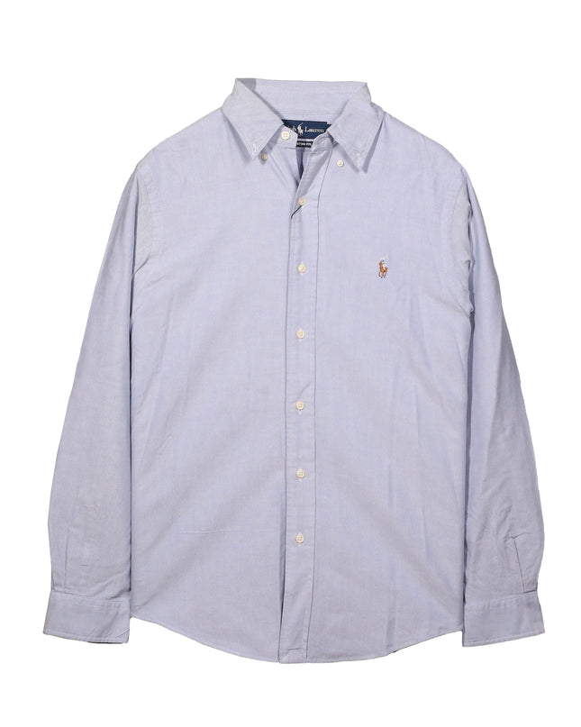 Ralph Lauren Custom Fit Light Blue Oxford Button-Down Shirt
