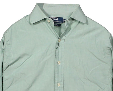 Ralph Lauren Regent Custom Fit Button-Up Oxford Green Shirt