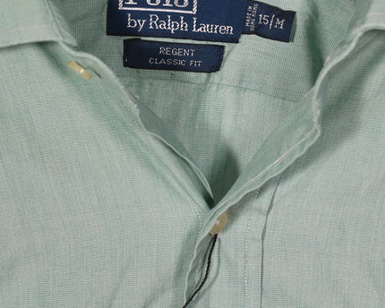 Ralph Lauren Regent Custom Fit Button-Up Oxford Green Shirt