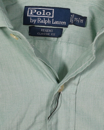 Ralph Lauren Regent Custom Fit Button-Up Oxford Green Shirt