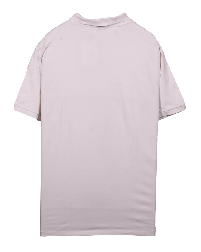 Ralph Lauren Cotton Quarter-Zip Short-Sleeve White Polo Shirt