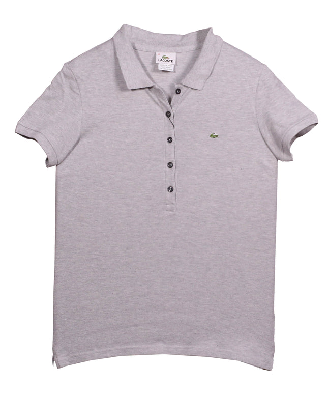 Lacoste Sport Short Sleeve Logo Gray Polo Shirt