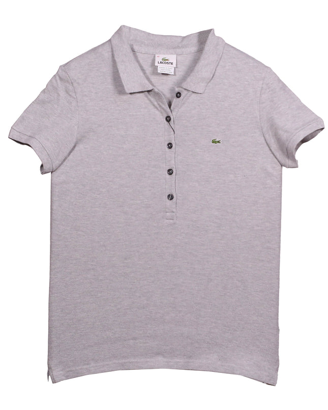 Lacoste Sport Short Sleeve Logo Gray Polo Shirt