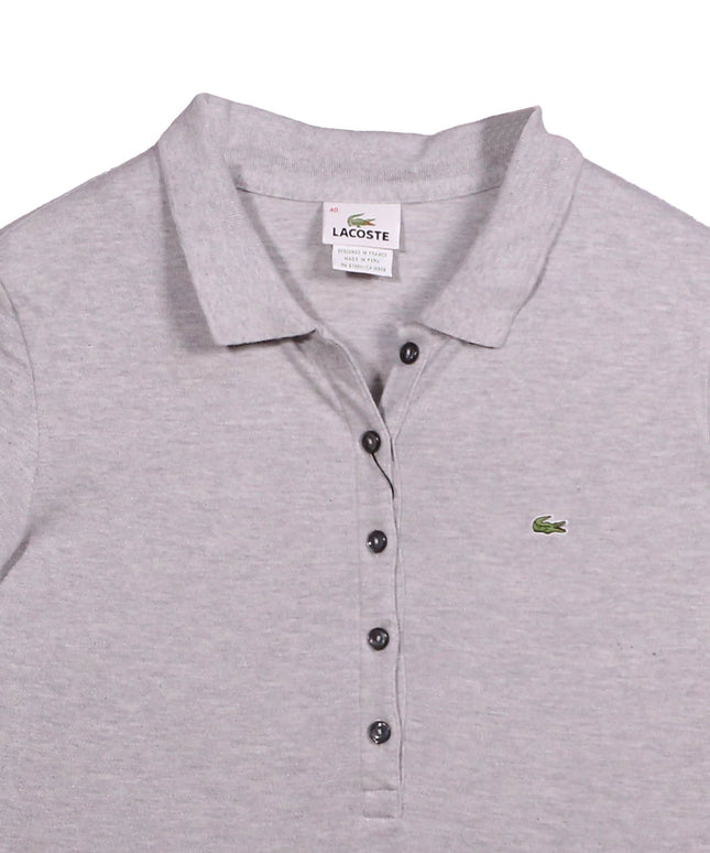 Lacoste Sport Short Sleeve Logo Gray Polo Shirt