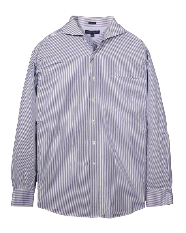Tommy Hilfiger Long Sleeve Button Down Stripe Blue Shirt