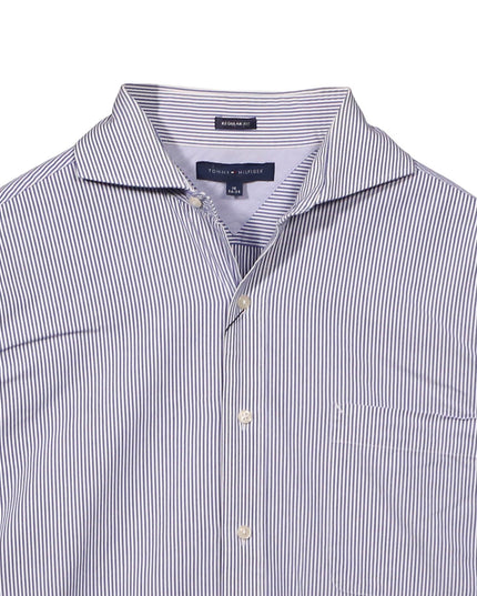 Tommy Hilfiger Long Sleeve Button Down Stripe Blue Shirt