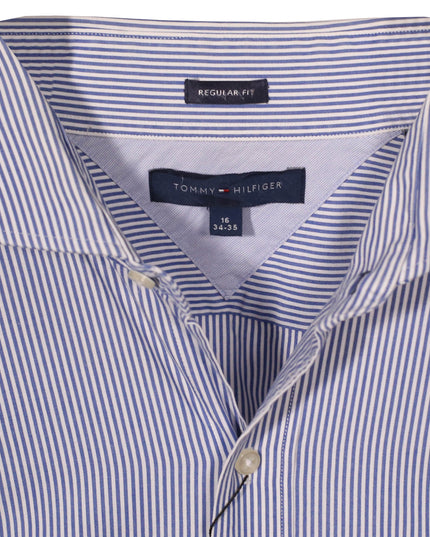 Tommy Hilfiger Long Sleeve Button Down Stripe Blue Shirt