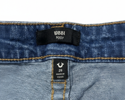 True Religion Bobbi Baggy Wide Leg Blue Denim Jeans