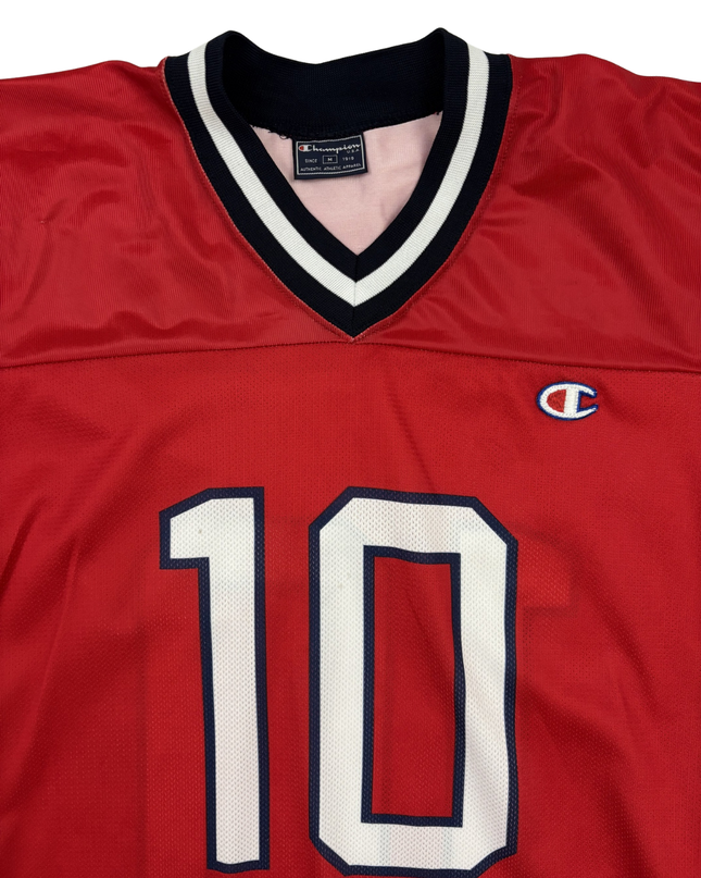 Champion Red #10 Team USA Throwback Mesh American Football Jersey - L