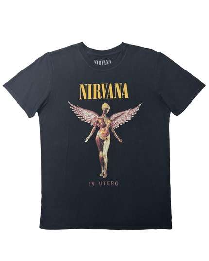 Nirvana In Utero Black Graphic Band T-Shirt - M