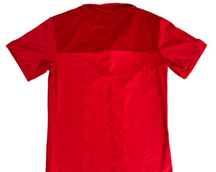 Nike Dri-Fit Polo Red With Grey Placket - XS