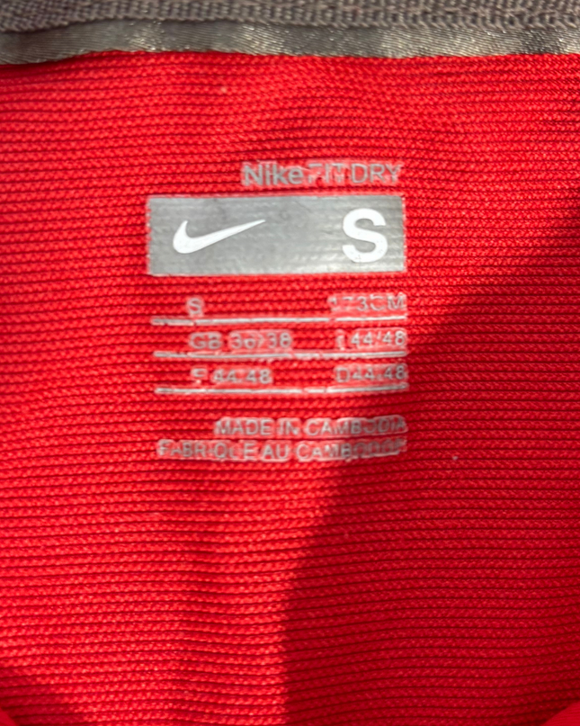 Nike Dri-Fit Polo Red With Grey Placket - XS