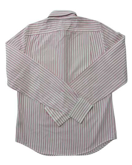 Abercrombie & Fitch Muscle Fit Pink Striped Dress Shirt - L