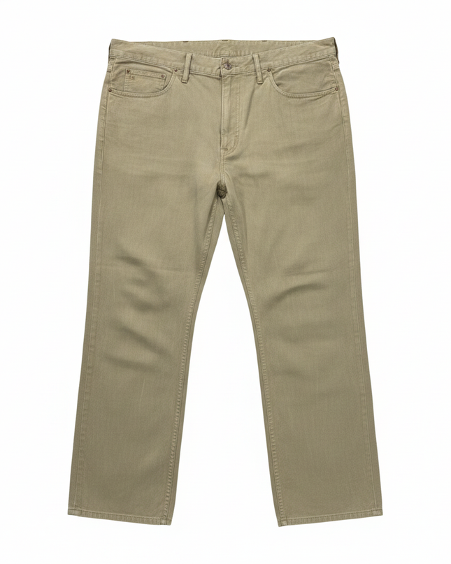 Polo Ralph Lauren Khaki Cotton Linen Blend Jeans