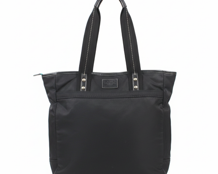 Coach Black Nylon and Leather Tote Bag