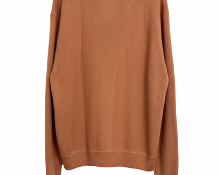 Lacoste Vintage Orange V-Neck Fine Knit Sweater