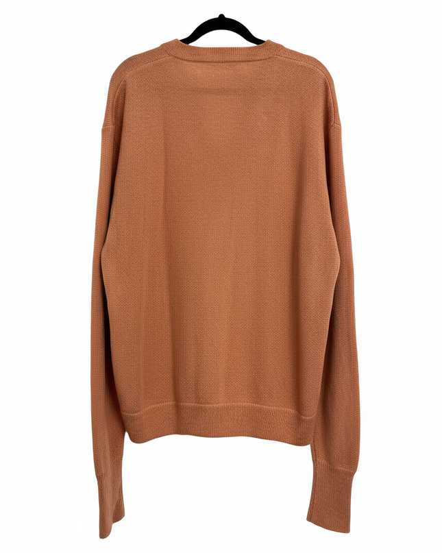 Lacoste Vintage Orange V-Neck Fine Knit Sweater