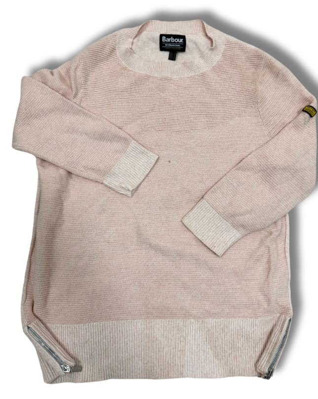 Barbour Women's Pink Motorcycle Sweater Knitted - XS