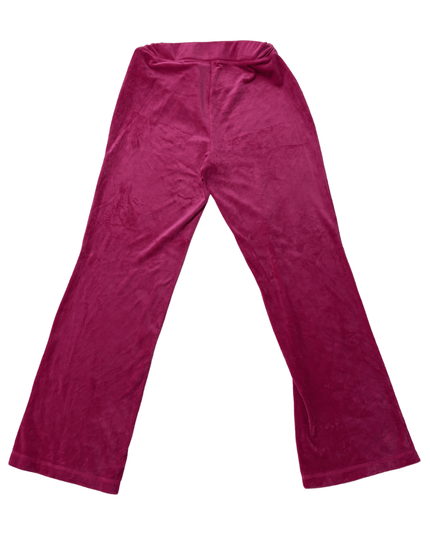 Juicy Couture Fuchsia Pink Rhinestone Velour Track Pants