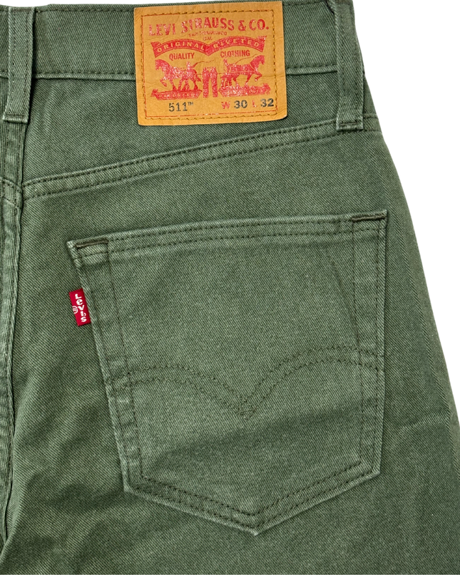 Levi's 511 Olive Green Slim Fit Twill Trousers