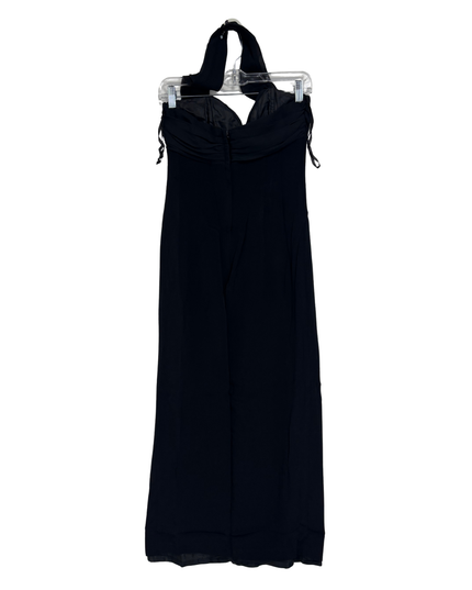 CDC Caren Desirée & Co. Black Halter with Side Slit Evening Gown - XS