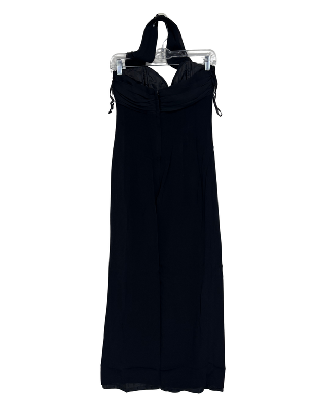 CDC Caren Desirée & Co. Black Halter with Side Slit Evening Gown - XS