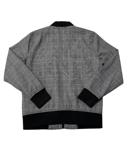 Hollister Plaid Full-Zip Grey and Black Bomber Jacket
