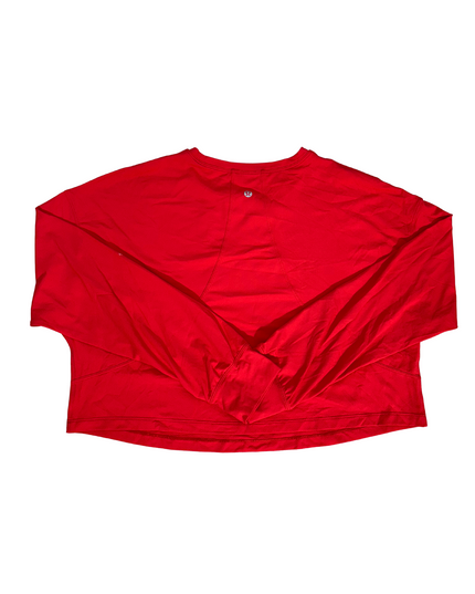 Lululemon Red Lightweight Cropped Long Sleeve Tee - XL