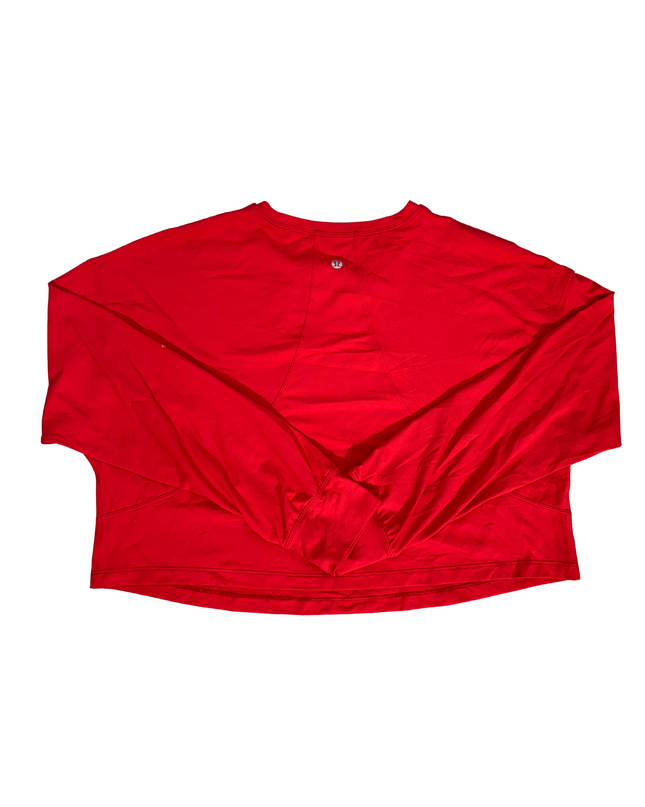 Lululemon Red Lightweight Cropped Long Sleeve Tee - XL