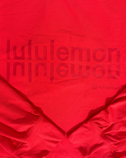 Lululemon Red Lightweight Cropped Long Sleeve Tee - XL