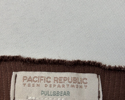 Pull&Bear Brown & Beige Patchwork Ribbed Mini Dress