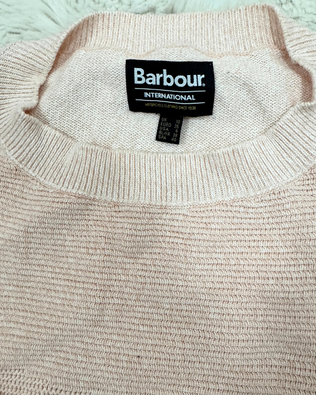 Barbour Women's Pink Motorcycle Sweater Knitted - XS