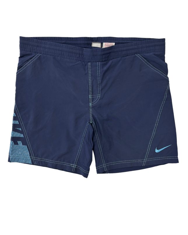 Nike Navy Blue Graphic Logo Swim Shorts - XXL  | Waist: 40"