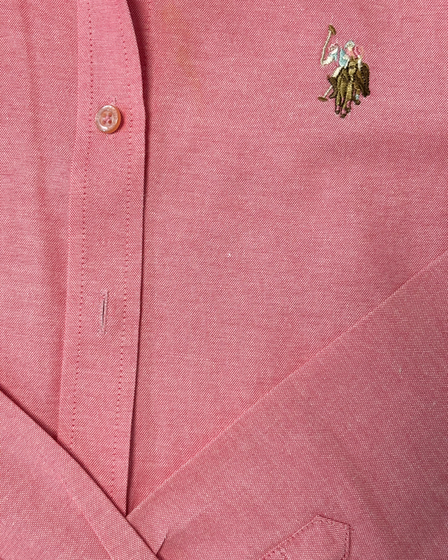 U.S. Polo Assn. Basics Rose Pink Long Sleeve Button-Down Shirt