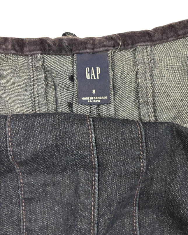 Gap Dark Wash Front-Button Detail Denim Skirt- M