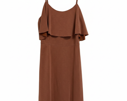 Forever 21 Brown Ruffle Bodice Mini Dress