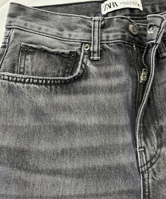 Zara Vintage Wash Straight-Leg Jeans