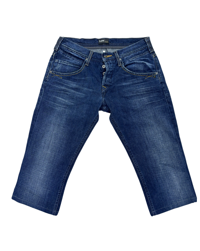 Lee Mid-Rise Denim Shorts – Faded Blue - M | Waist: 31