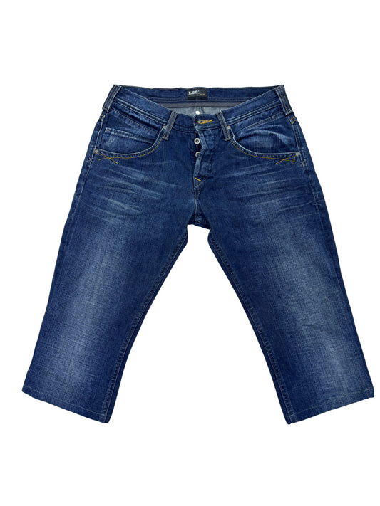 Lee Mid-Rise Denim Shorts – Faded Blue - M | Waist: 31