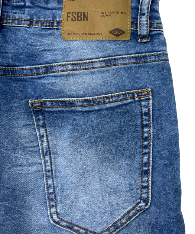 FSBN Blue Wash Slim Fit Denim Jeans Shorts