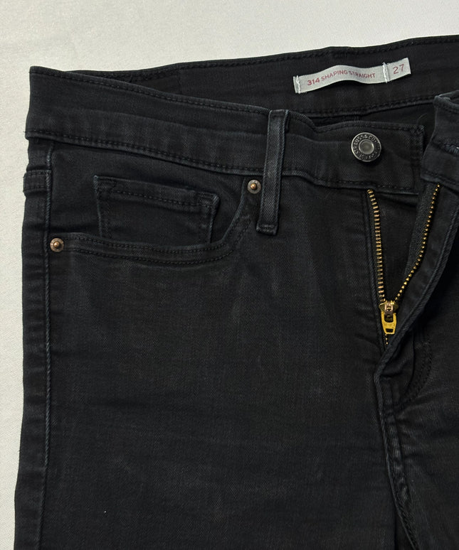 Levi's 314 Shaping Straight Leg Black Jeans