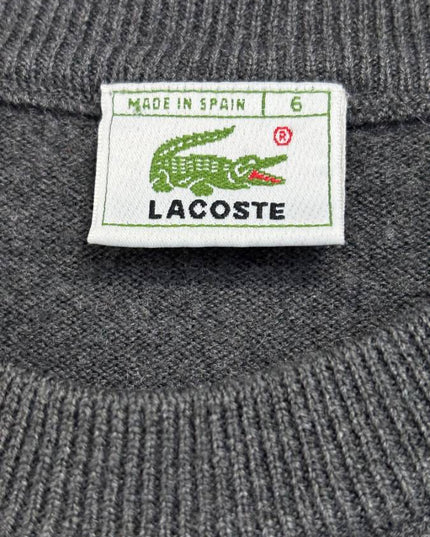 Lacoste Grey Vintage Wool Blend Crewneck Sweater