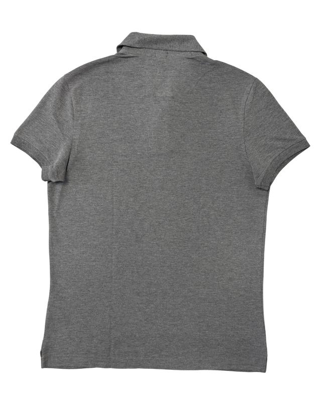 Hollister Stretch Fit Heather Grey Embroidered Polo Shirt - S