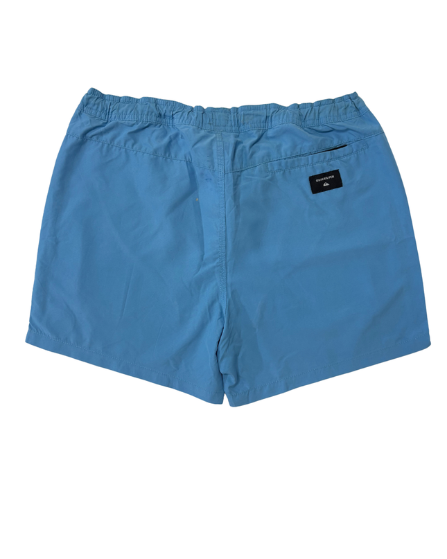 Quiksilver Sky Blue Drawstring Swim Shorts - L | Waist: 34"