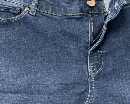 Juicy Couture Classic Blue Cuffed Denim Bermuda Shorts