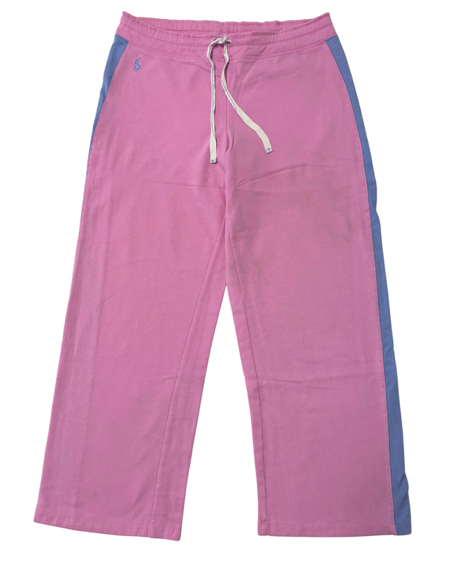 Ralph Lauren Polo Pink & Blue Color Block Jersey Track Pants